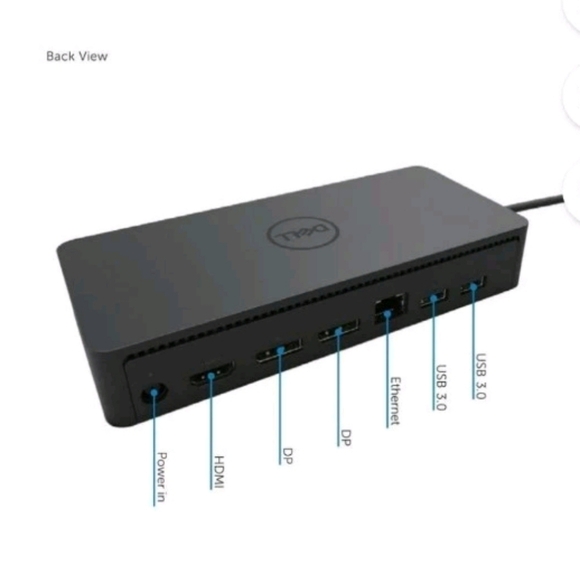 DELL D6000 DisplayLink Universal Docking Station +130W AC USB 3.0 / USB-C UHD 4K - Picture 7 of 16